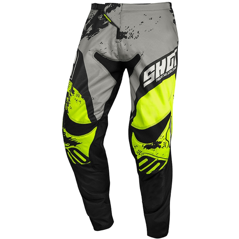 Motocross Hose Shot Contact Shadow grau-schwarz-fluo gelb
