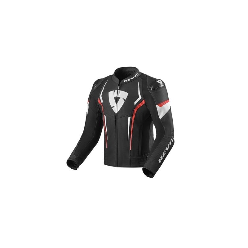Revit Glide Schwarz-Neon Rot Motorradjacke Ausverkauf
