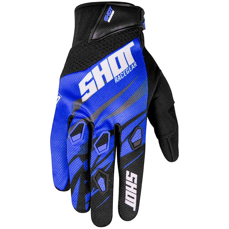 Motocross Handschuhe Shot Devo Ventury schwarz-blau-weiß