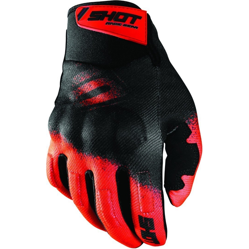 Motocross Handschuhe Shot Drift Smoke schwarz-fluo orange Ausverkauf