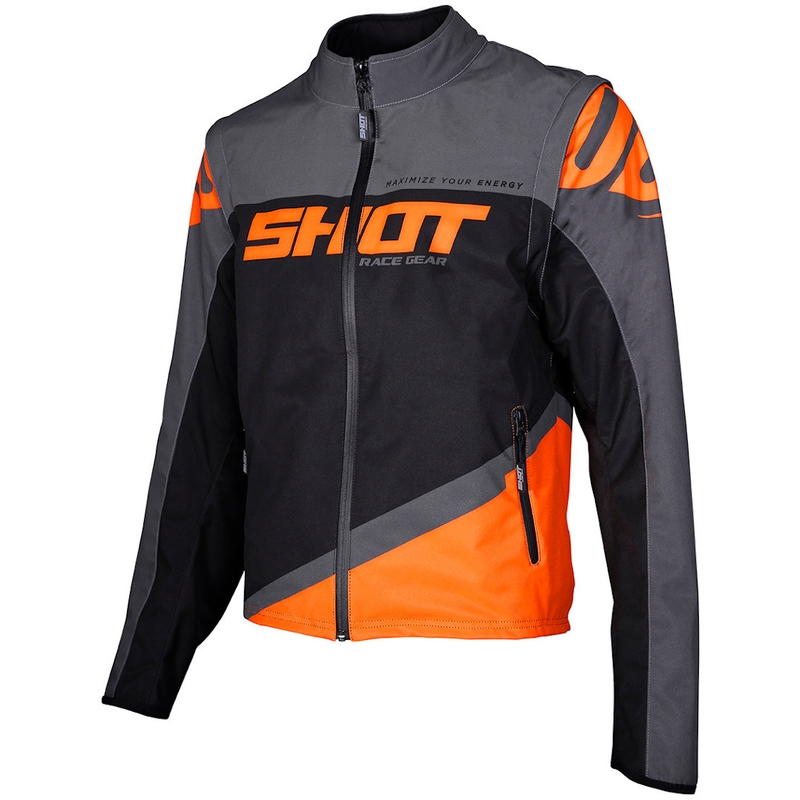 Softshelljacke Shot Lite schwarz-grau-orange Ausverkauf