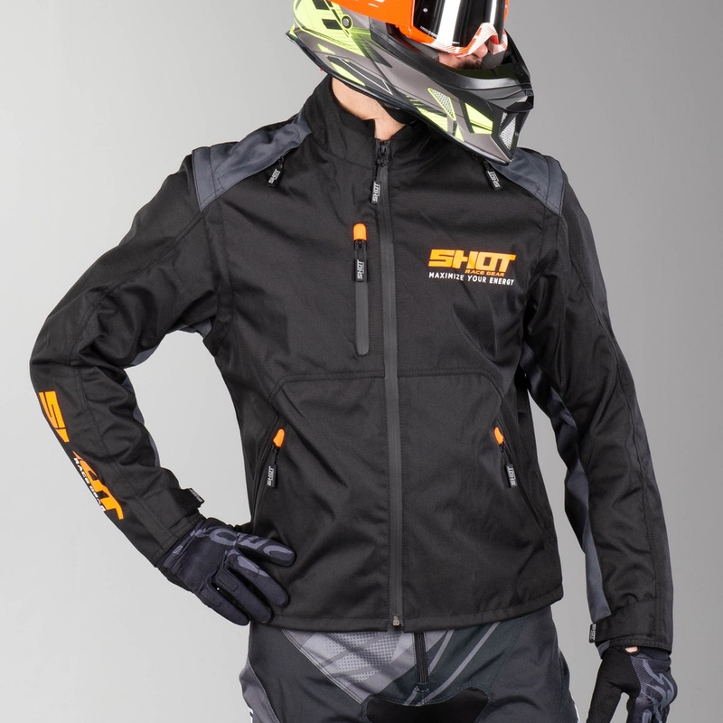 Jacke Shot Contact schwarz-fluor orange Ausverkauf