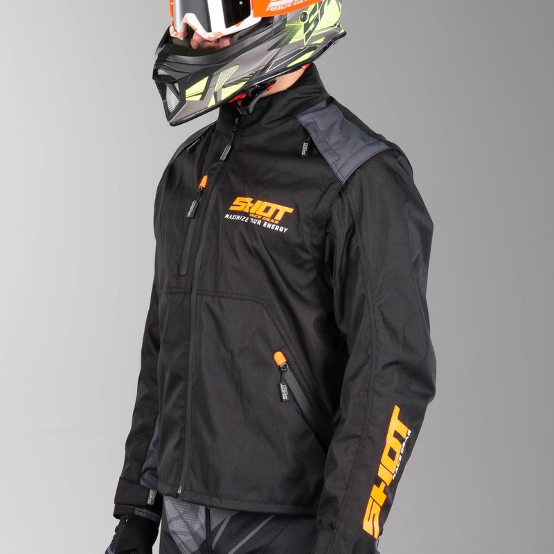 Jacke Shot Contact schwarz-fluor orange Ausverkauf