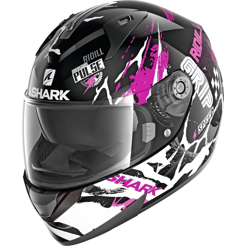 Integralhelm SHARK RIDILL 1.2 Drift-R schwarz-weiß-rosa