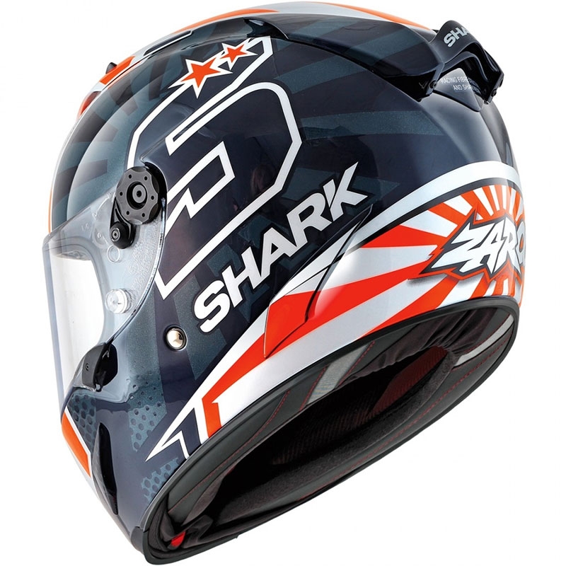 Integralhelm SHARK RACE-R PRO Zarco Replica 2019 blau-weiß-orange Ausverkauf
