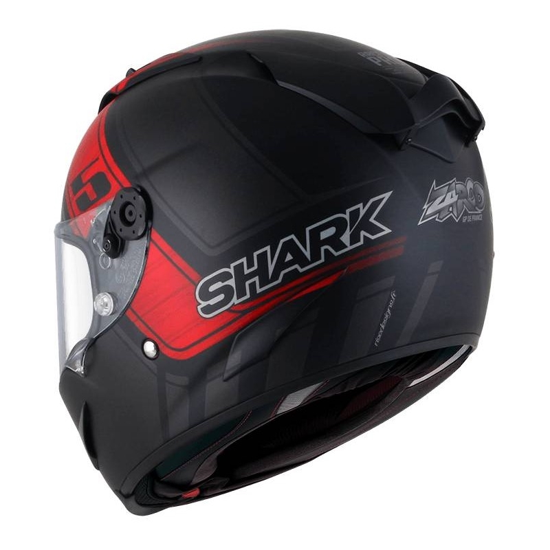 Integralhelm SHARK RACE-R PRO Zarco GP De France Replica Matte Schwarz-Grau-Rot