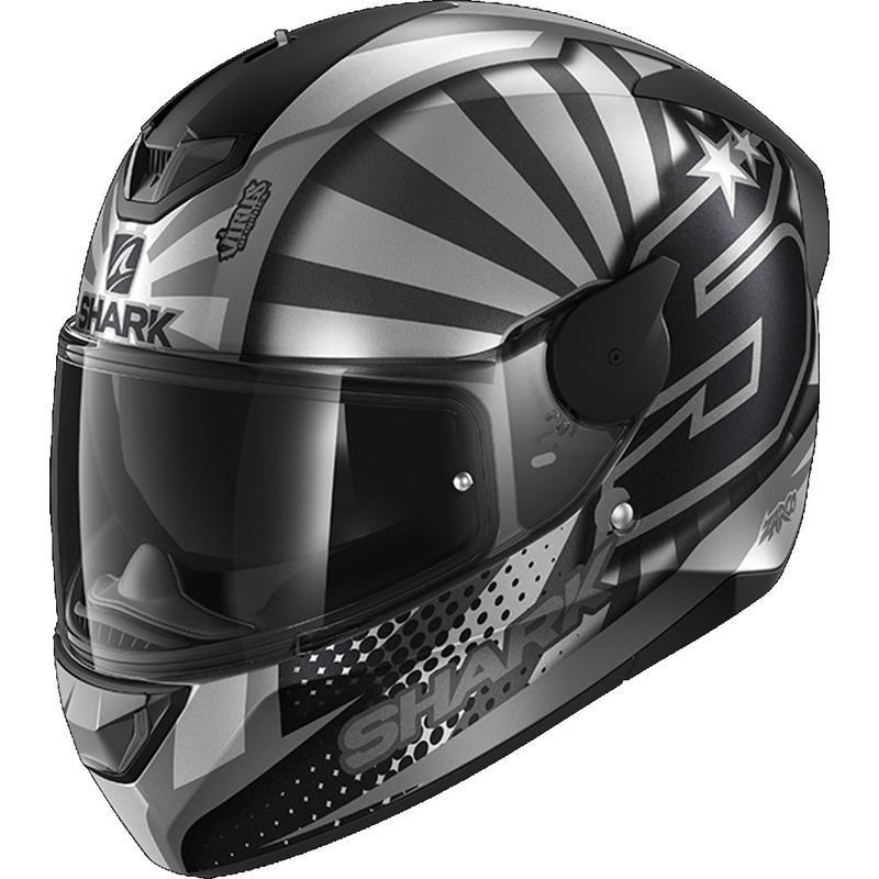 Integralhelm SHARK D-SKWAL 2 Zarco 2019 Mat Replica Schwarz-Grau-Silber Ausverkauf
