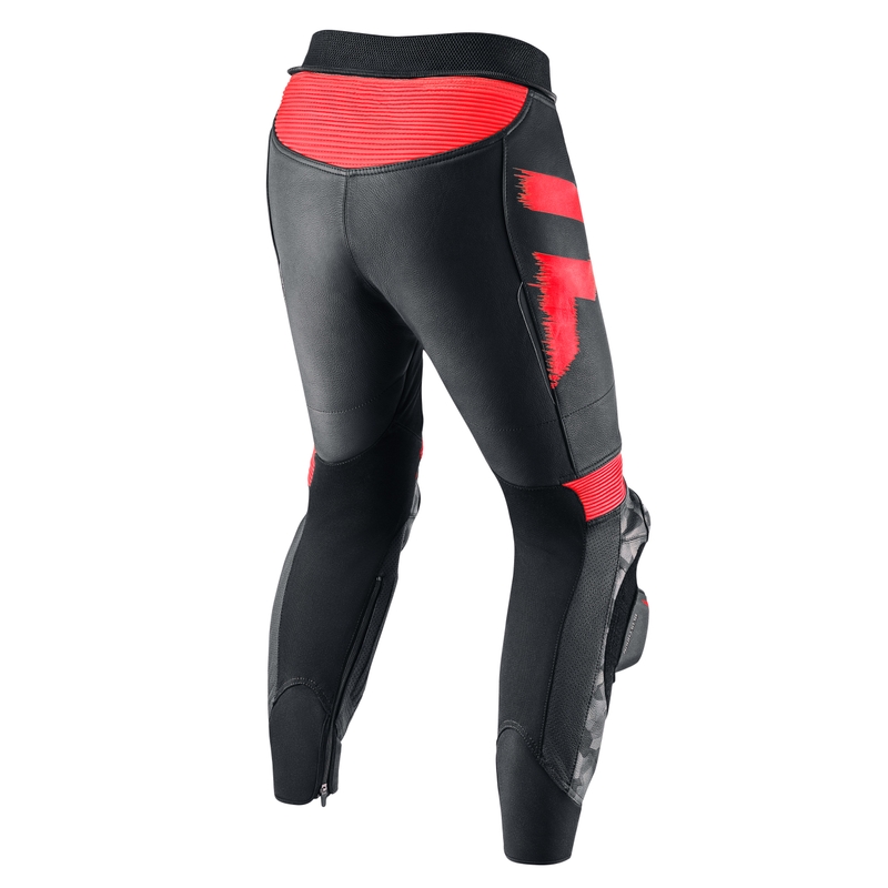 Rebelhorn Rebel Schwarz-Weiß-Fluo Rot Motorradhosen Ausverkauf