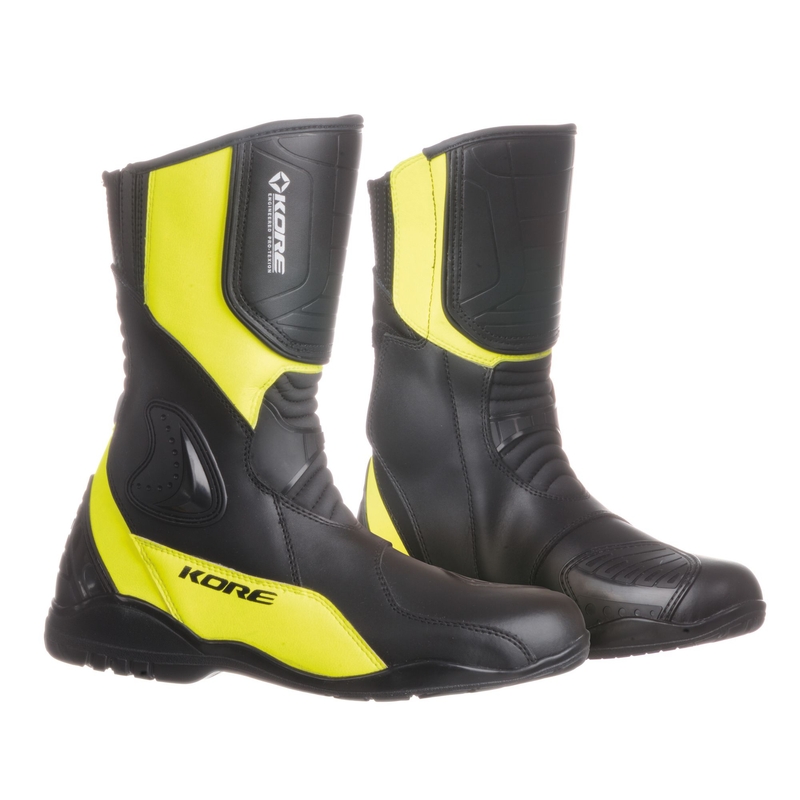 Kore Sport Touring Schwarz-Fluo Gelb Motorradstiefel