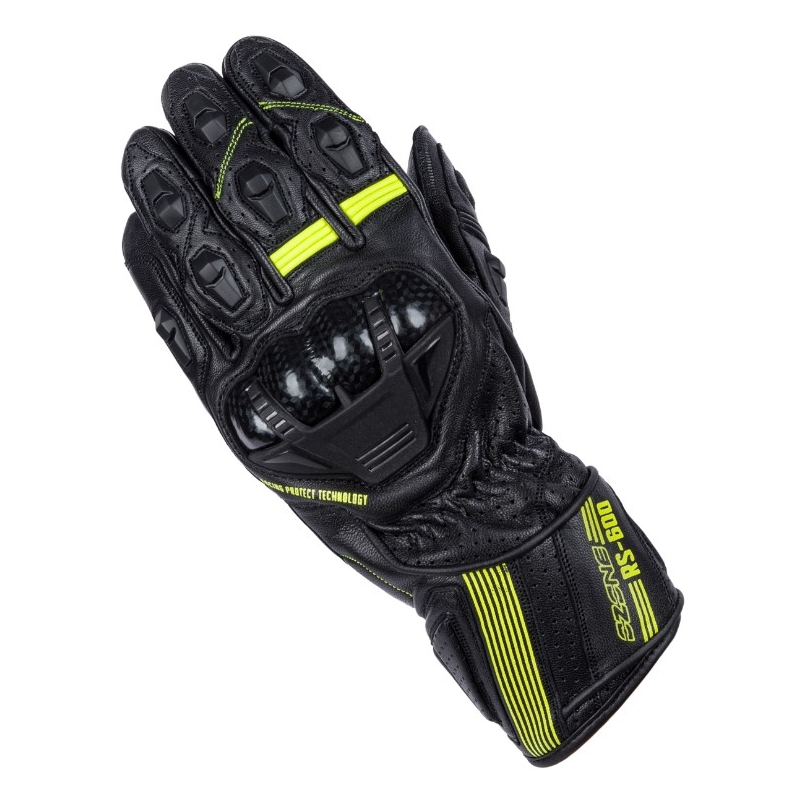 Motorradhandschuhe Ozone RS-600 schwarz-fluorgelb