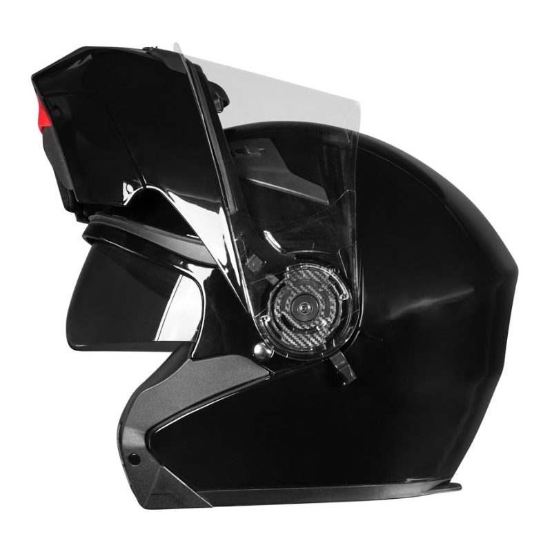 Ozone Wind Schwarz Glanz Flip-up Motorradhelm