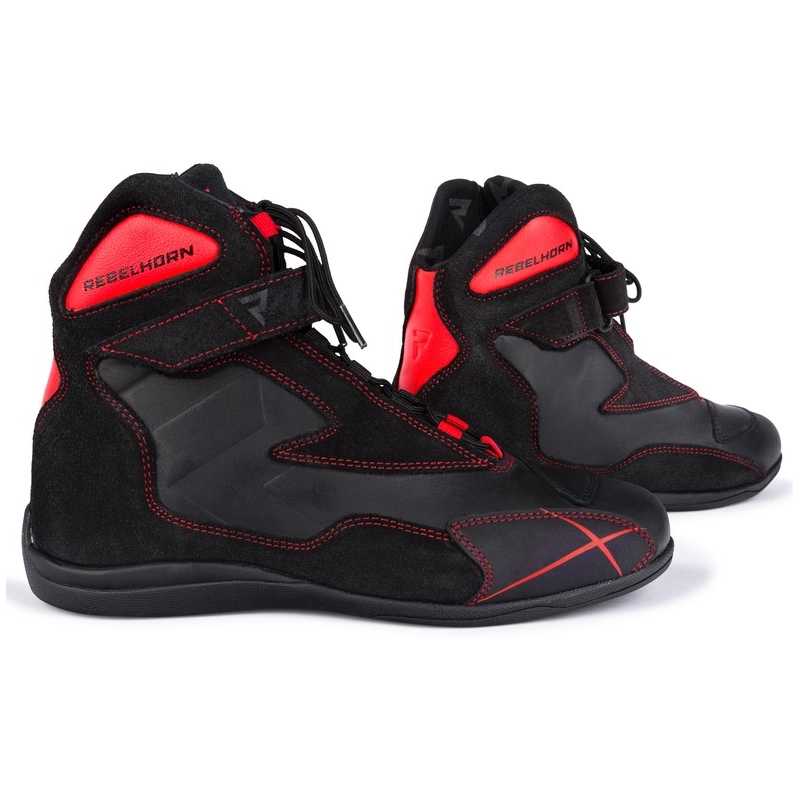 Rebelhorn Spark Schwarz-Fluo Rot Motorradstiefel Ausverkauf