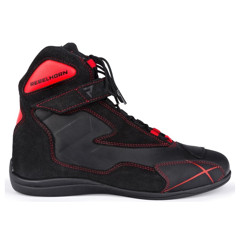 Rebelhorn Spark Schwarz-Fluo Rot Motorradstiefel Ausverkauf