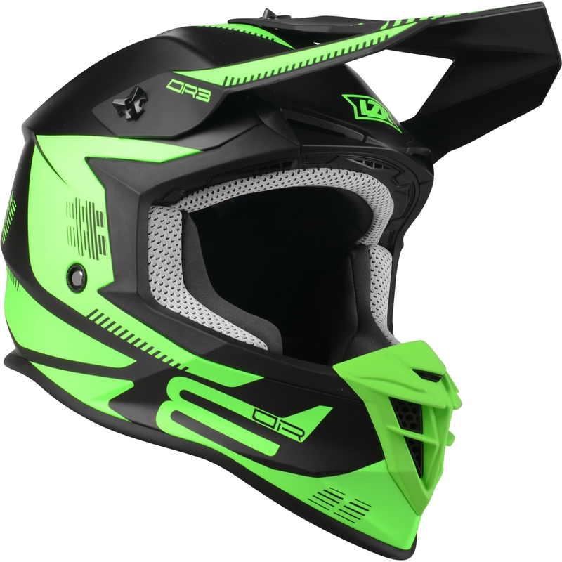 Motocross Helm Lazer OR-3 PP3 schwarz-fluo grün
