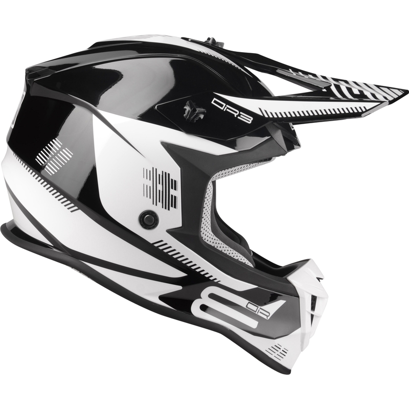 Motocross Helm Lazer OR-3 PP3 schwarz und weiß