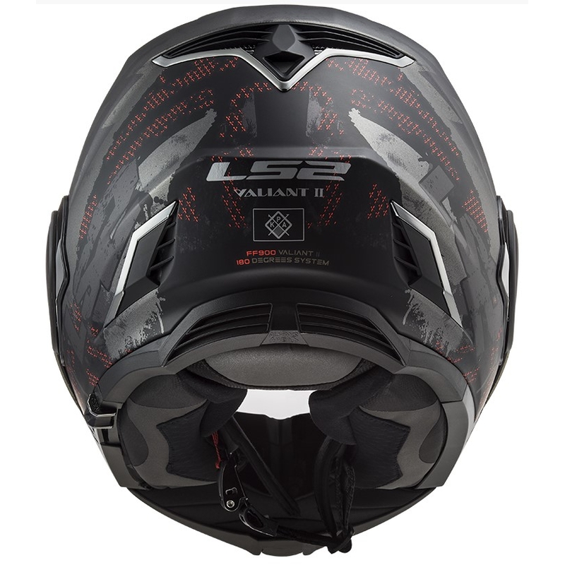 LS2 FF900 Valiant II Gripper Mat Schwarz-Gold Flip-up Motorradhelm Ausverkauf