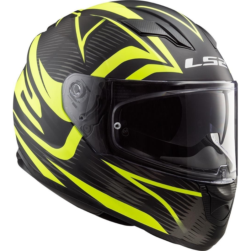 LS2 FF320 Stream Evo Jink schwarz-fluo gelb Integral Motorradhelm