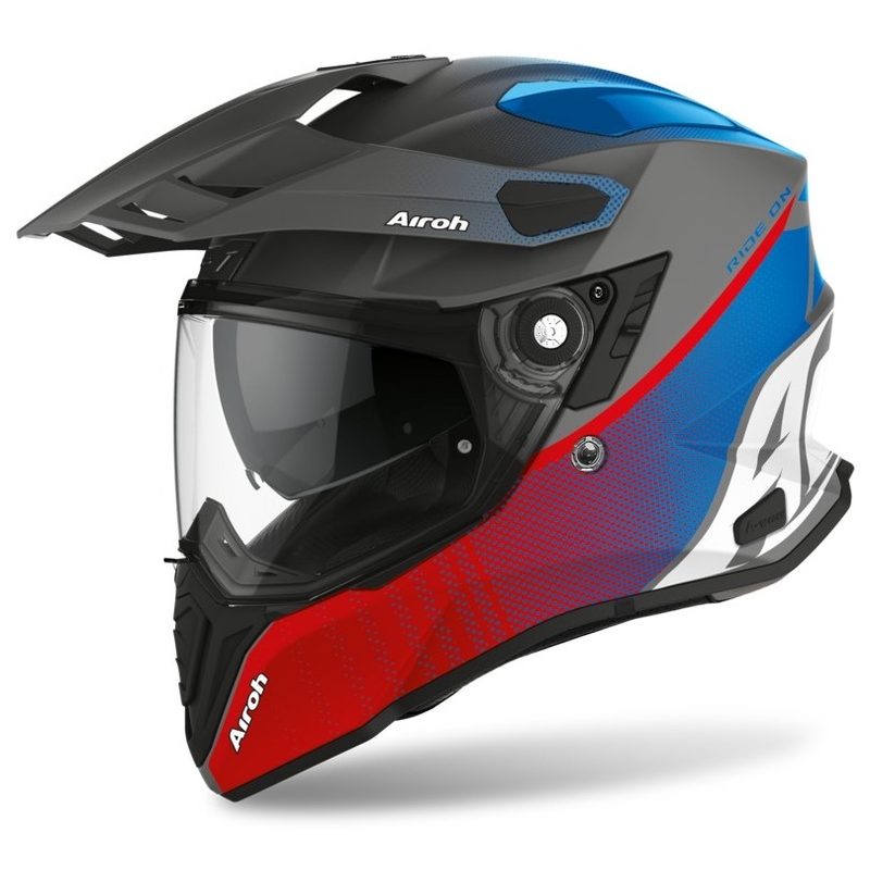 Helm Airoh Commander Progress rot-blau-grau 2021
