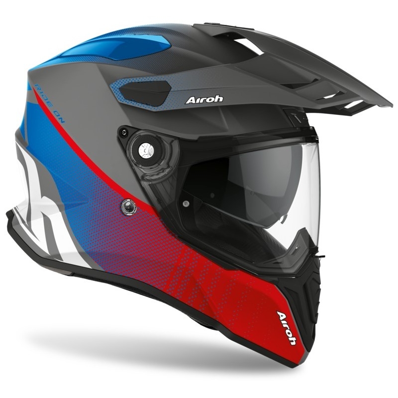 Helm Airoh Commander Progress rot-blau-grau 2021