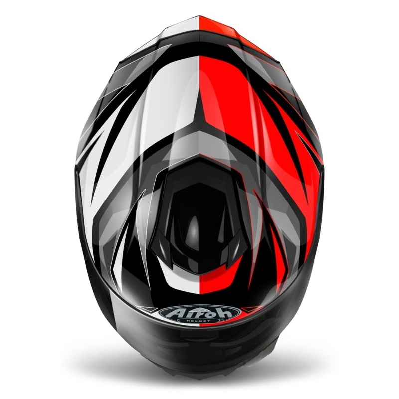Airoh ST 501 Thunder rot-schwarz-weiß-grauer Integral-Motorradhelm