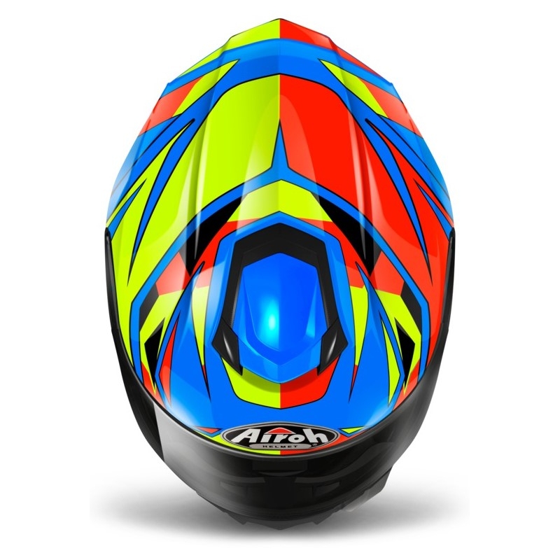 Integral Motorradhelm Airoh ST 501 Thunder blau-gelb-rot