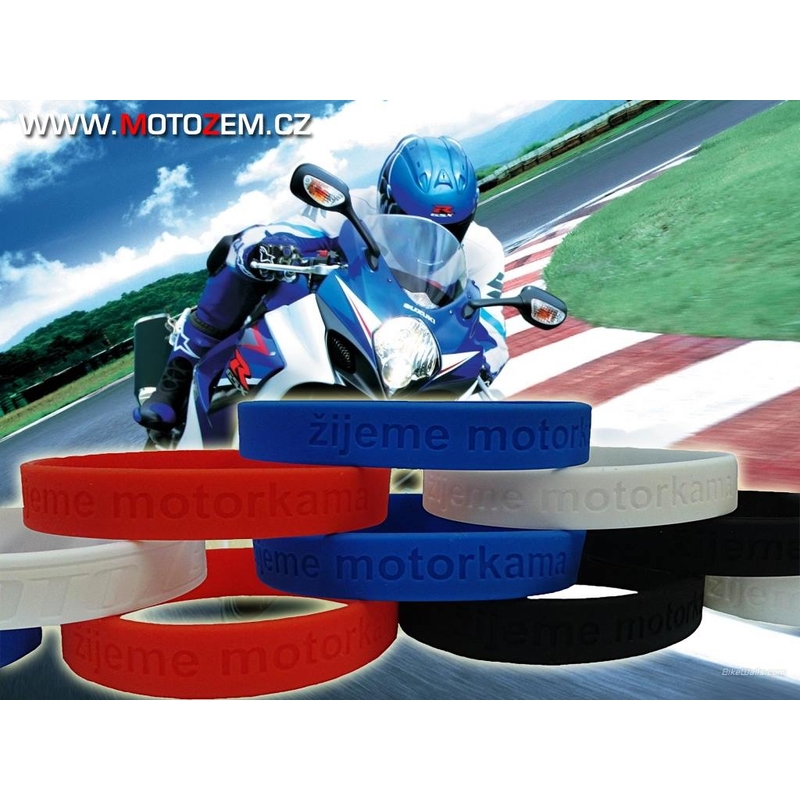 Moto-Armband Motozem wir leben von Motorrädern rot