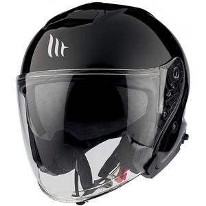 MT Thunder 3 SV Solid Black Gloss Open Motorradhelm výprodej