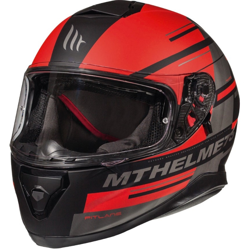 MT Thunder 3 SV Pitlane Schwarz-Rot Integral Motorradhelm Ausverkauf
