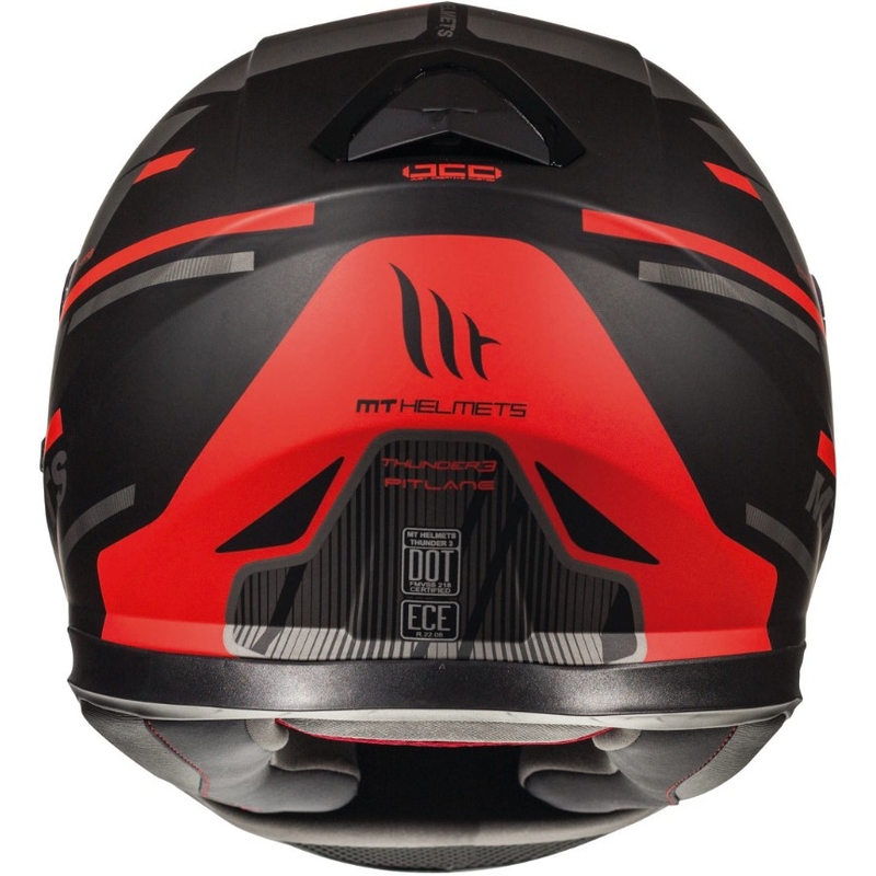 MT Thunder 3 SV Pitlane Schwarz-Rot Integral Motorradhelm Ausverkauf