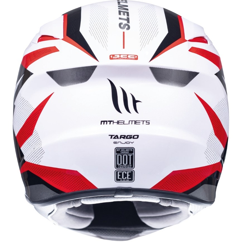 MT Targo Enjoy schwarz-weiß-roter Integral-Motorradhelm