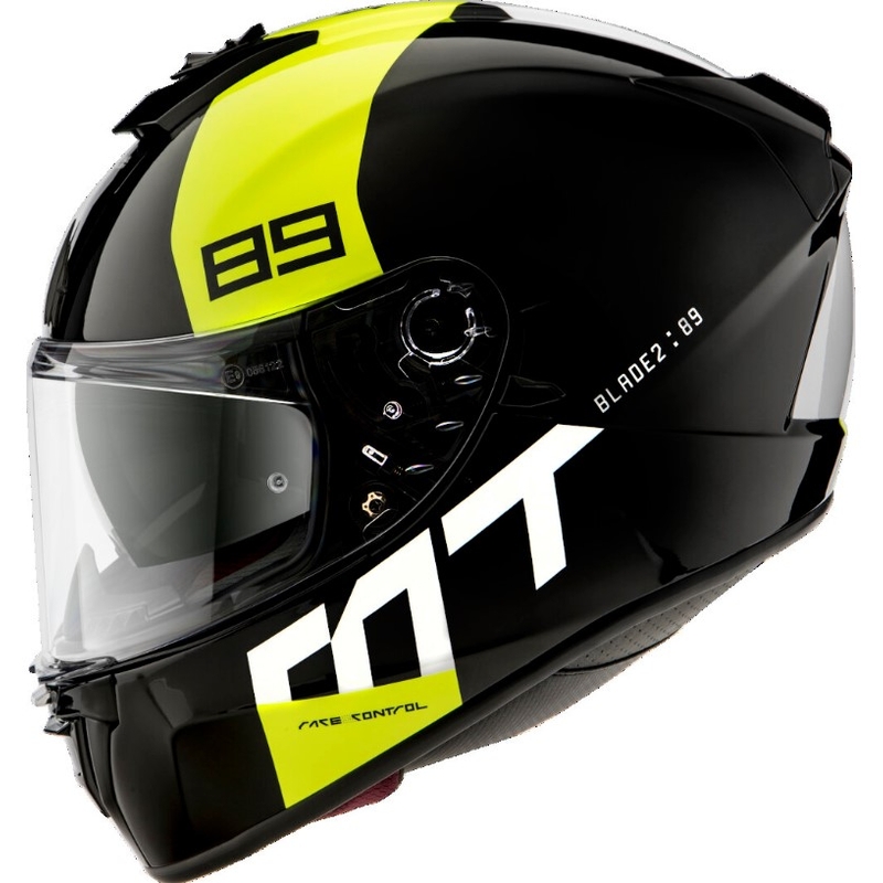 MT Blade 2 SV 89 schwarz-weiß-fluorgelber Integral-Motorradhelm Ausverkauf