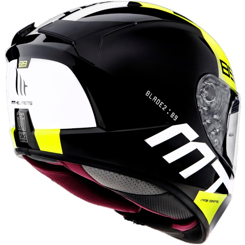 MT Blade 2 SV 89 schwarz-weiß-fluorgelber Integral-Motorradhelm Ausverkauf