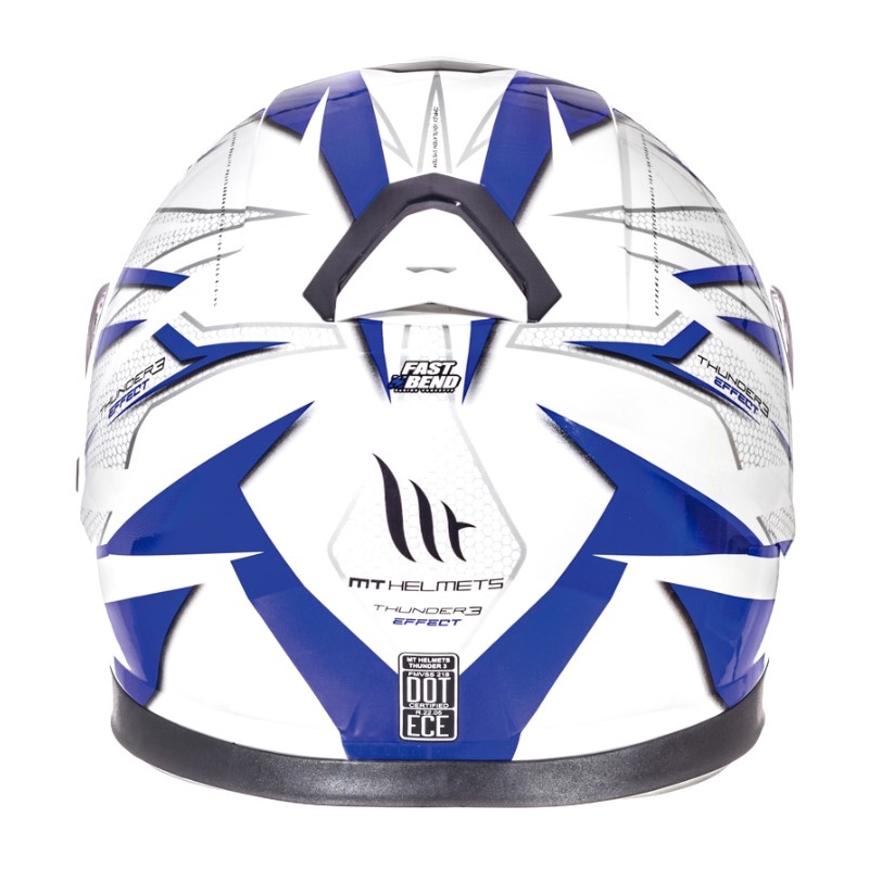 MT Thunder 3 Effect Integral Motorradhelm blau und weiß