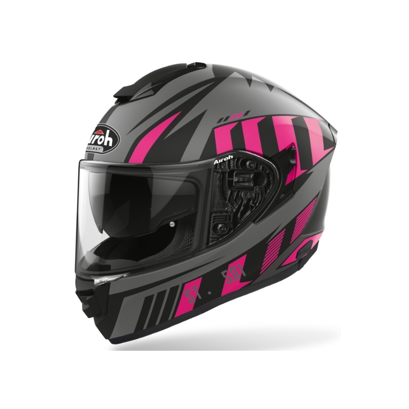 Frauen Integralhelm Airoh ST 501 Blade schwarz-grau-rosa Ausverkauf