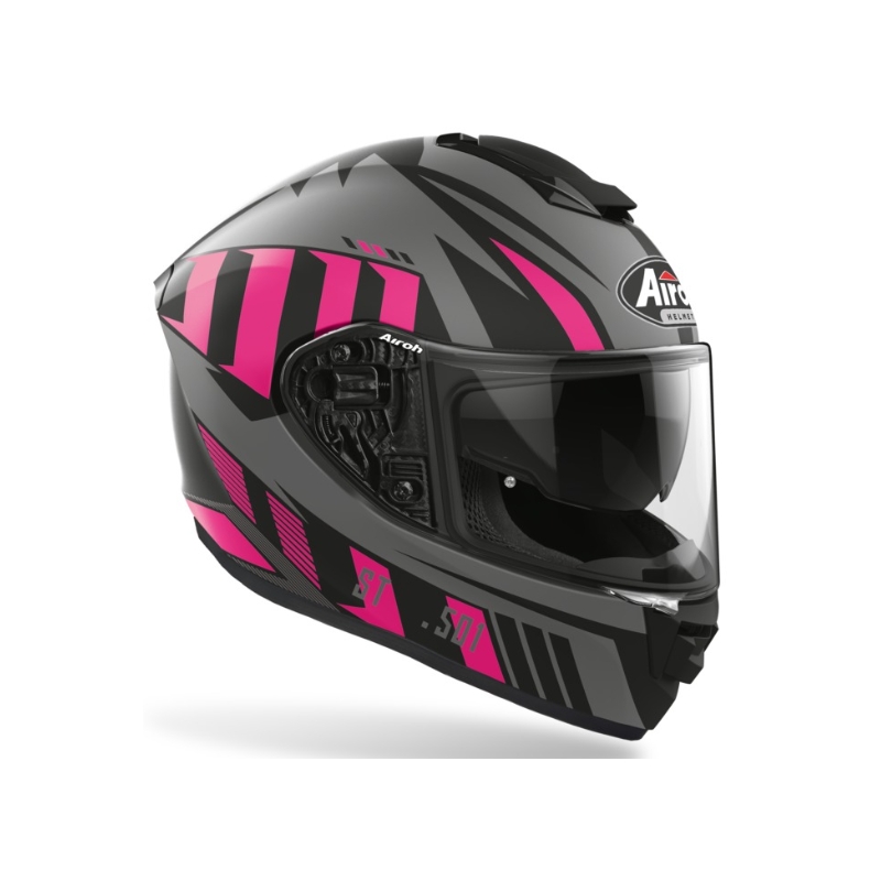 Frauen Integralhelm Airoh ST 501 Blade schwarz-grau-rosa Ausverkauf