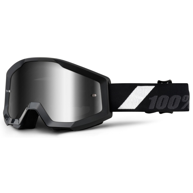 Motocross-Brille 100% Strata Goliath (Silber-Chrom-Plexiglas)