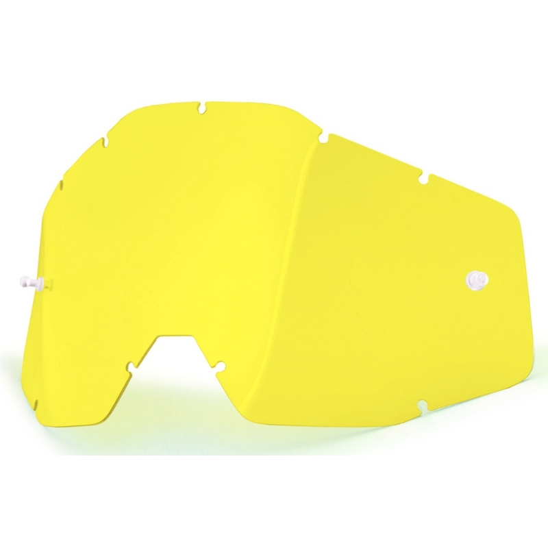 Gelbes Plexiglas für Motocrossbrillen 100% Racecraft/Accuri/Strata
