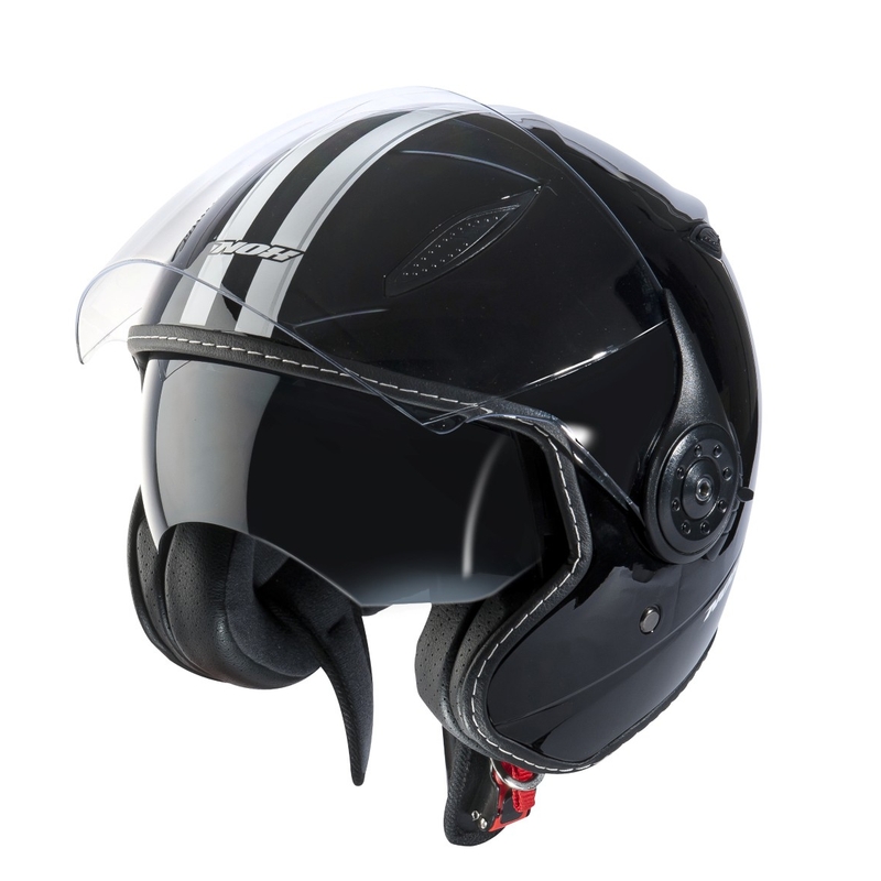 Helm für Scooter offen Nox N180 schwarz glänzend Ausverkauf