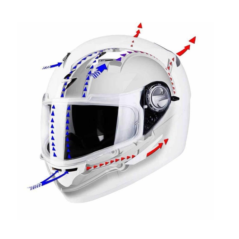 Motorradhelm Integral Scorpion EXO-500 AIR weiß-rot
