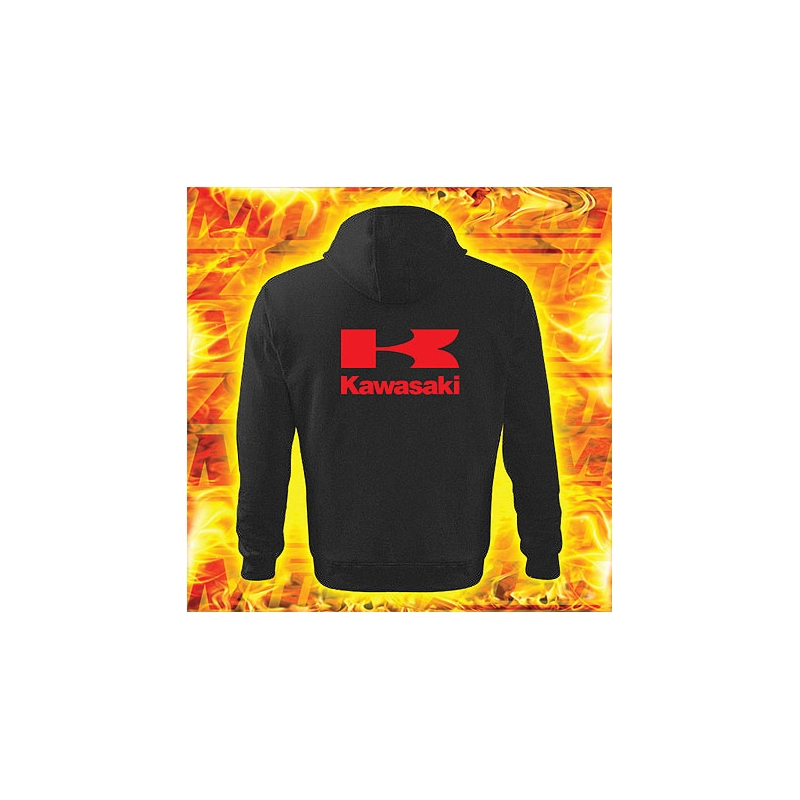 Hoodie Kawasaki schwarz mit Kapuze Ausverkauf