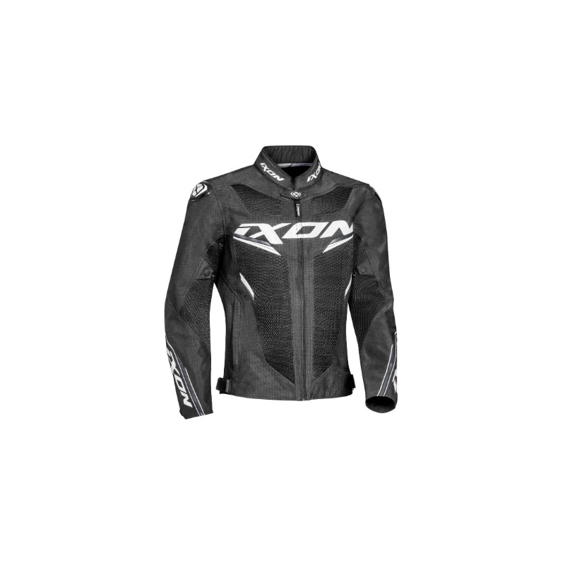 Motorradjacke IXON Draco schwarz und weiß Ausverkauf
