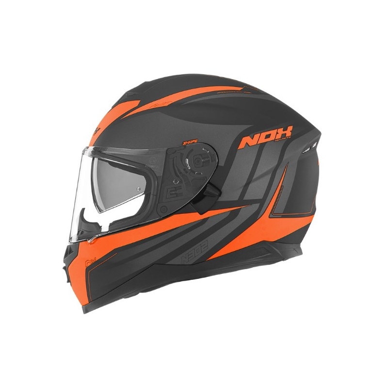 Integral-Motorradhelm NOX N302 Shape schwarz-orange