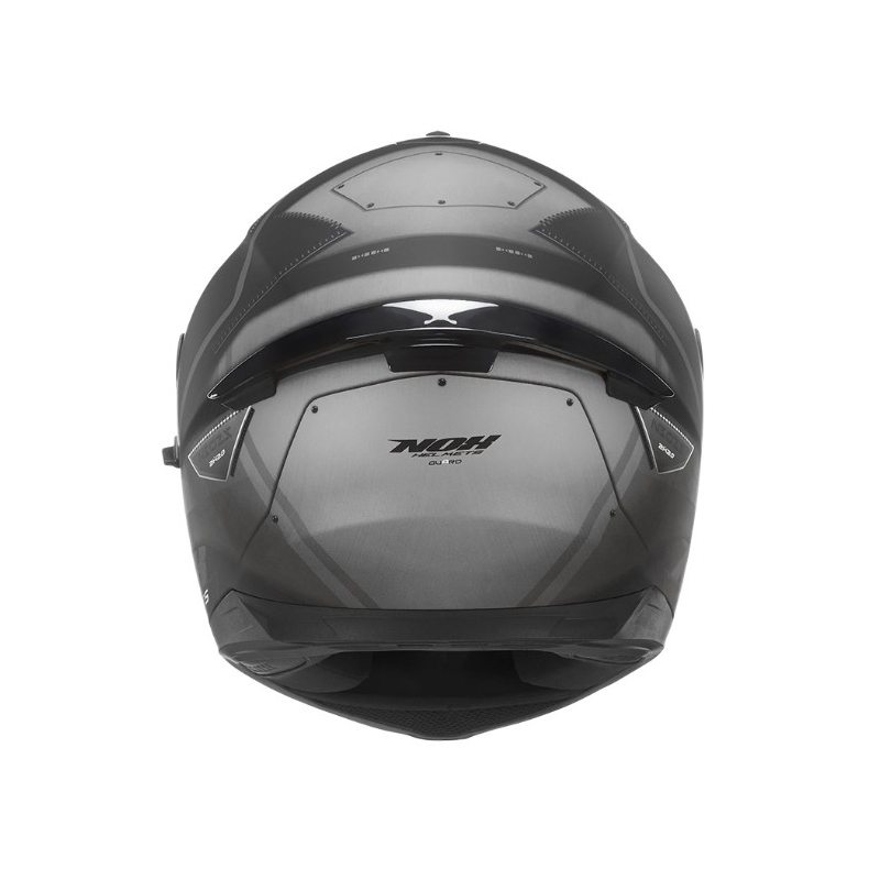NOX N302S Guard schwarz-silberner Integral-Motorradhelm Ausverkauf
