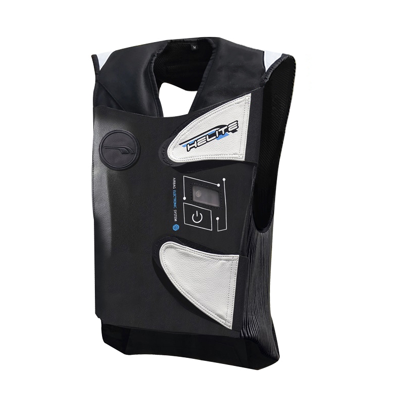 Elektronische Airbagweste HELITE e-GP Air schwarz und weiß Ausverkauf