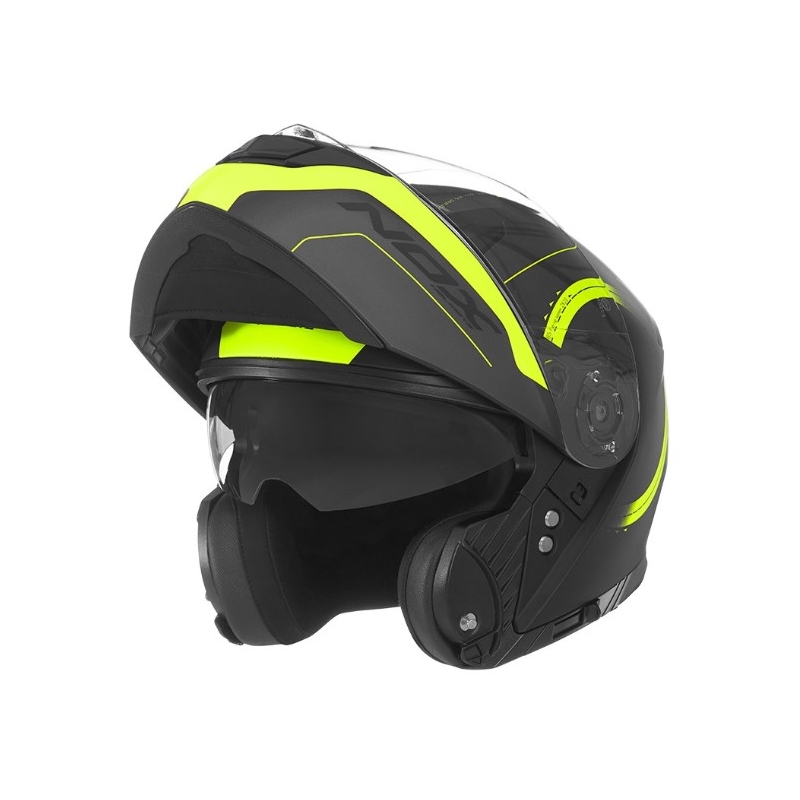 NOX N965 Peak schwarz und gelb Motorradhelm Ausverkauf