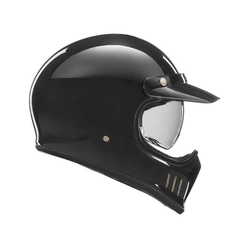 Motorradhelm NOX PREMIUM Seventy schwarz glänzend