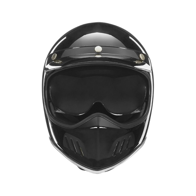 Motorradhelm NOX PREMIUM Seventy schwarz glänzend