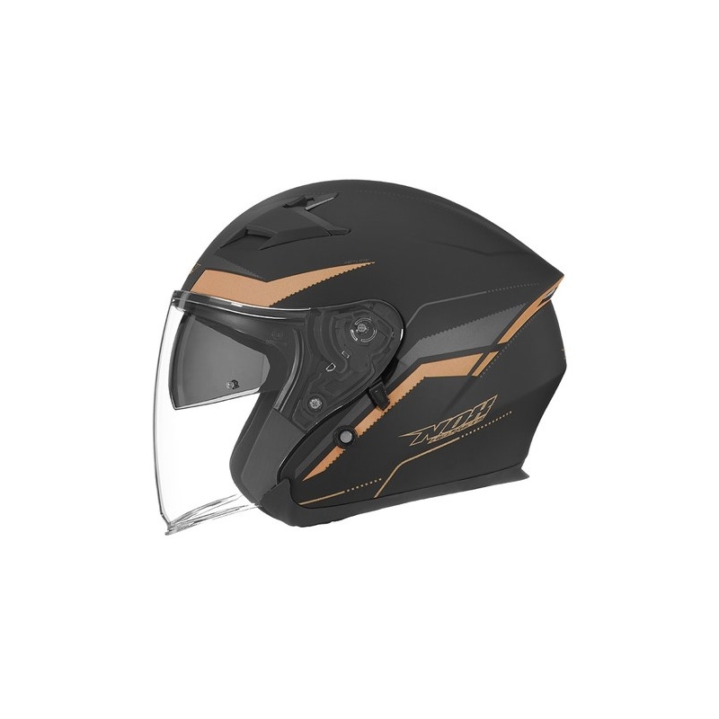 Offener Motorradhelm NOX N127 Spätschwarz-Bronze Ausverkauf