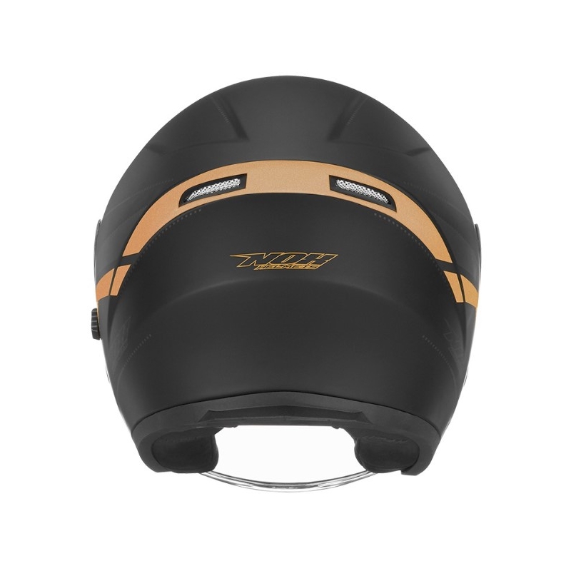 Offener Motorradhelm NOX N127 Spätschwarz-Bronze Ausverkauf