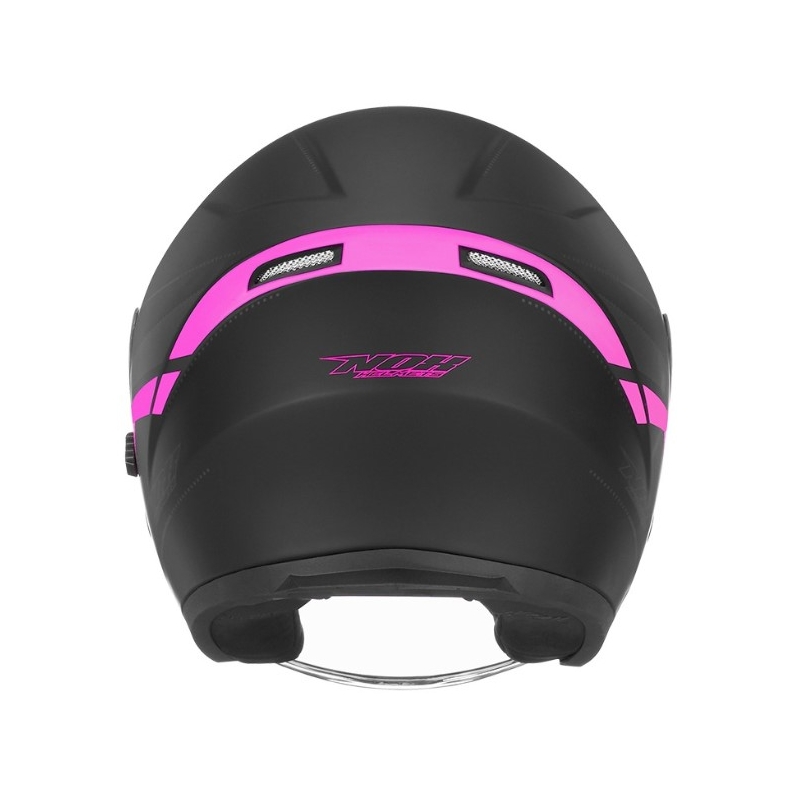 Offener Motorradhelm NOX N127 Late schwarz und rosa